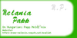 melania papp business card